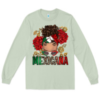 Matcha Mexicana Latina messy bun Long Sleeve Tee - RanaPortraitStore