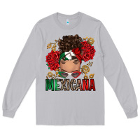 Moon Dust Mexicana Latina messy bun Long Sleeve Tee - RanaPortraitStore