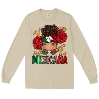 Mushroom Mexicana Latina messy bun Long Sleeve Tee - RanaPortraitStore