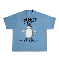 Pebble Blue I'm Not Short I'm Penguin Size Urban Heavy Tee - Bettercallsaul