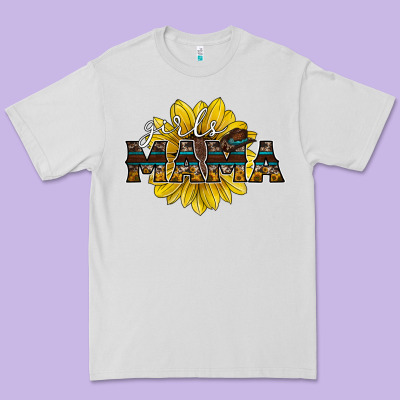 Girls Mama Sunflower Premium Tee Designed By Racoondesign