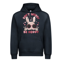 Navy don't worry be hoppy Urban Hoodie - MaliasSmallBusiness