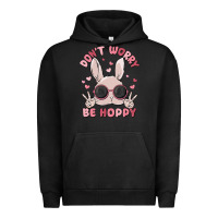 Pigment Black don't worry be hoppy Urban Hoodie - MaliasSmallBusiness