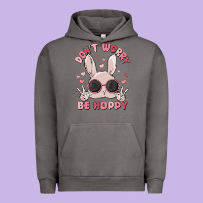 Don't Worry Be Hoppy Urban Hoodie Designed By Maliassmallbusiness