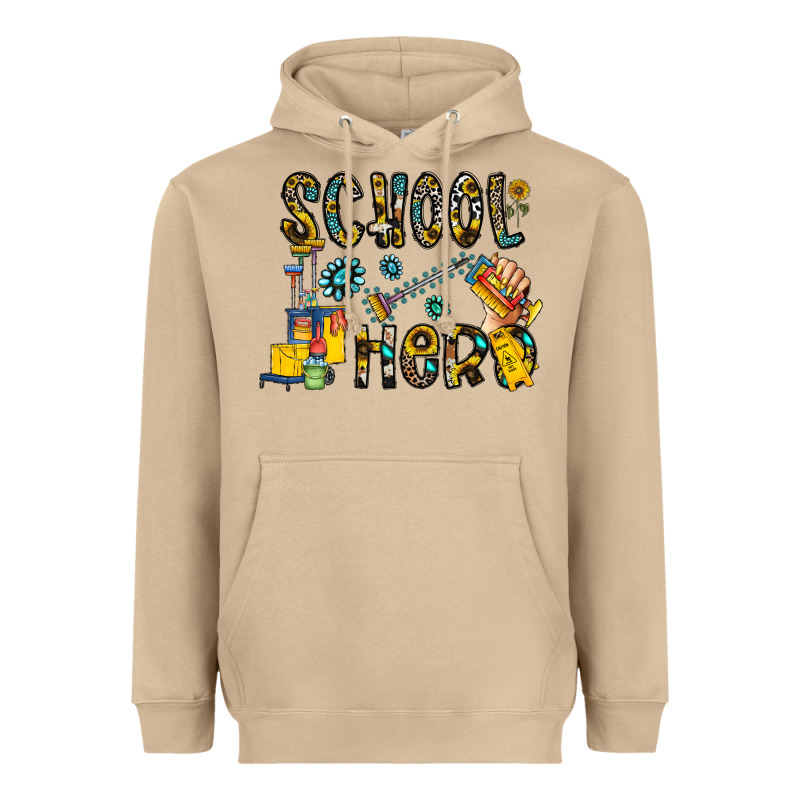 School Hero Heavyweight Hoodie by CowhideDigitalArt | Teevron