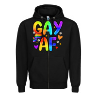 Black gay af Zipper Hoodie - Zillion Design Studio