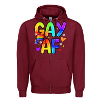 Burgundy gay af Zipper Hoodie - Zillion Design Studio