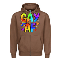 Chestnut gay af Zipper Hoodie - Zillion Design Studio