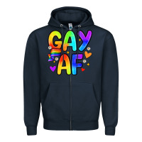 Navy gay af Zipper Hoodie - Zillion Design Studio