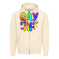 Sandshell gay af Zipper Hoodie - Zillion Design Studio