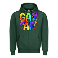 Sports Green gay af Zipper Hoodie - Zillion Design Studio