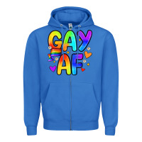 True Royal gay af Zipper Hoodie - Zillion Design Studio