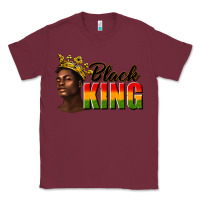 Burgundy afro man black king Classic Tee - texasbilliewilder