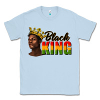 Dusty Blue afro man black king Classic Tee - texasbilliewilder