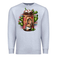 Heather Grey mexican coffee cup cactus Premium Sweatshirt - JahusDesignShop