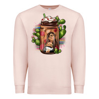 Pale Pink mexican coffee cup cactus Premium Sweatshirt - JahusDesignShop