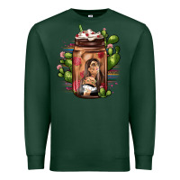 Sports Green mexican coffee cup cactus Premium Sweatshirt - JahusDesignShop
