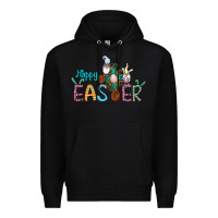 Black cross rabbit gnomes happy easter Premium Hoodie - Jasminsmagicworld