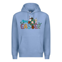 Colony Blue cross rabbit gnomes happy easter Premium Hoodie - Jasminsmagicworld