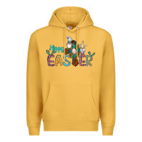 Mustard cross rabbit gnomes happy easter Premium Hoodie - Jasminsmagicworld