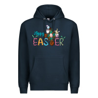 Navy cross rabbit gnomes happy easter Premium Hoodie - Jasminsmagicworld
