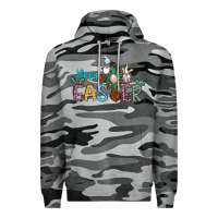 Slate Camo cross rabbit gnomes happy easter Premium Hoodie - Jasminsmagicworld