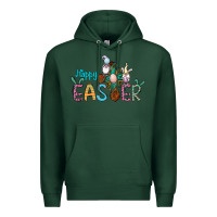 Sports Green cross rabbit gnomes happy easter Premium Hoodie - Jasminsmagicworld