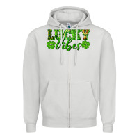 Dove Grey lucky vibes Zipper Hoodie - RanaPortraitStore