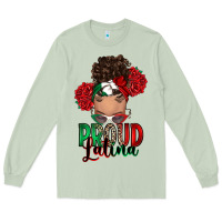 Matcha Proud Latina messy bun Long Sleeve Tee - RanaPortraitStore