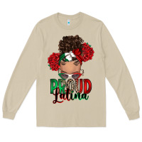 Mushroom Proud Latina messy bun Long Sleeve Tee - RanaPortraitStore