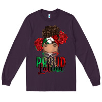 Plum Proud Latina messy bun Long Sleeve Tee - RanaPortraitStore