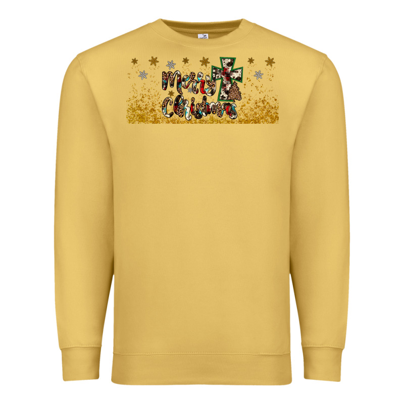 Merry Christmas Cross Premium Sweatshirt by JahusDesignShop | Teevron