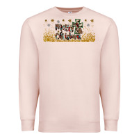 Pale Pink merry christmas cross Premium Sweatshirt - JahusDesignShop