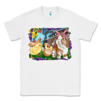 White Easter Farm Chicks And Bunny Classic Tee - RanaPortraitStore