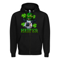 Black lucky heifer Zipper Hoodie - RanaPortraitStore