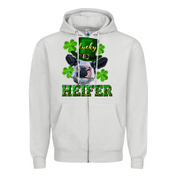 Dove Grey lucky heifer Zipper Hoodie - RanaPortraitStore