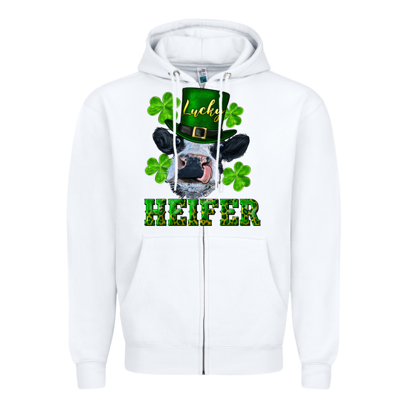 Lucky Heifer Zipper Hoodie by RanaPortraitStore | Teevron