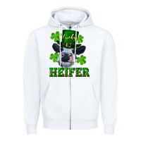 White lucky heifer Zipper Hoodie - RanaPortraitStore