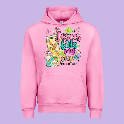 Easter Jesus Fills My Cup Urban Hoodie Designed By Maliassmallbusiness