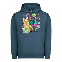 Pigment Midnight Navy easter jesus fills my cup Urban Hoodie - MaliasSmallBusiness
