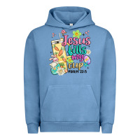 Pigment Pebble Blue easter jesus fills my cup Urban Hoodie - MaliasSmallBusiness