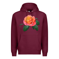 Burgundy chicago peace rose Premium Hoodie - LillyAllenDesigns