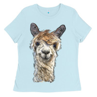 Baby Blue alpaca Ladies Tee - BarkalooDesign