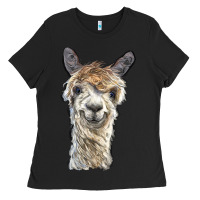 Black alpaca Ladies Tee - BarkalooDesign
