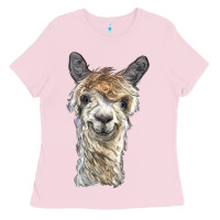 Bubblegum Pink alpaca Ladies Tee - BarkalooDesign