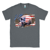 Charcoal Heather american skull Classic Tee - Zillion Design Studio