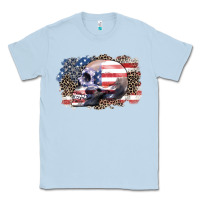 Dusty Blue american skull Classic Tee - Zillion Design Studio