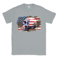 Heather Grey american skull Classic Tee - Zillion Design Studio