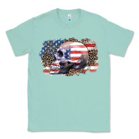 Seafoam american skull Classic Tee - Zillion Design Studio