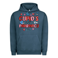 Pigment Midnight Navy cupid's favorite pharmacy tech Urban Hoodie - MaliasSmallBusiness